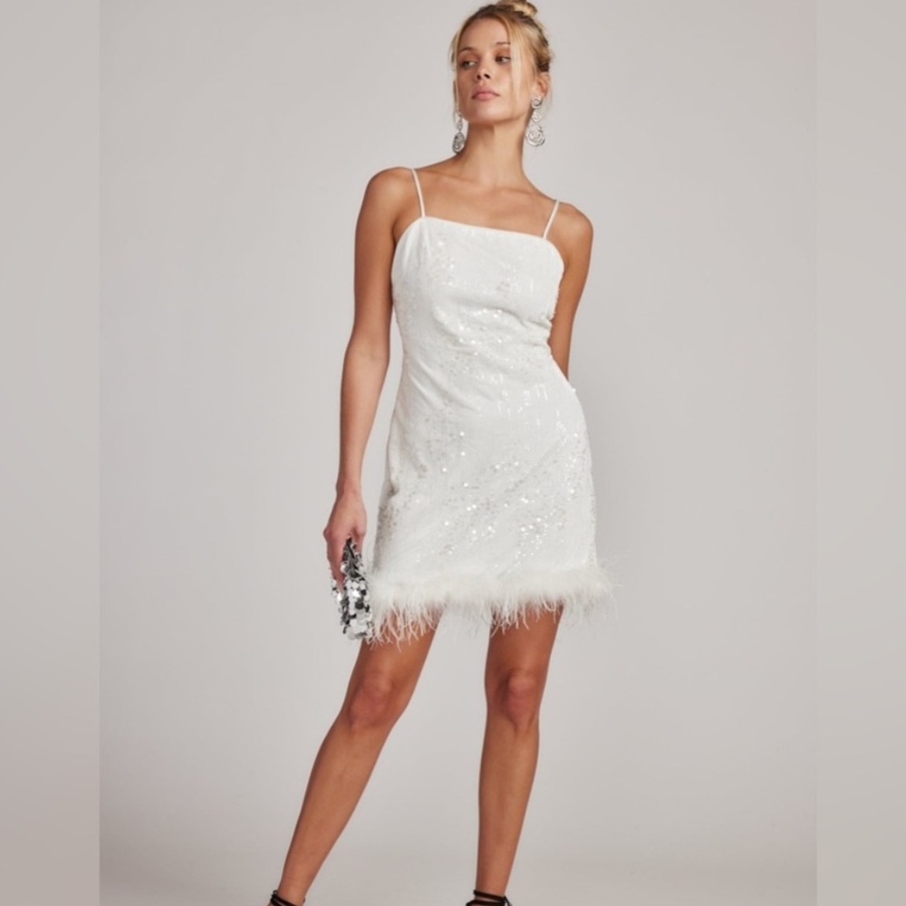 12th Tribe Priscilla sequin feather dress